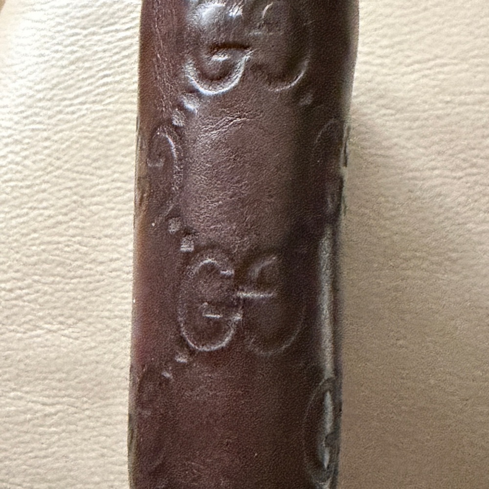 Gucci Chocolate Brown Embossed GG Leather Wallet Insert - Picture 8 of 10